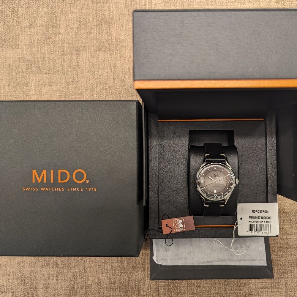 Mido Multifort Patrimony Anthracite Dial 40mm Steel Auto Watch M0404071606000